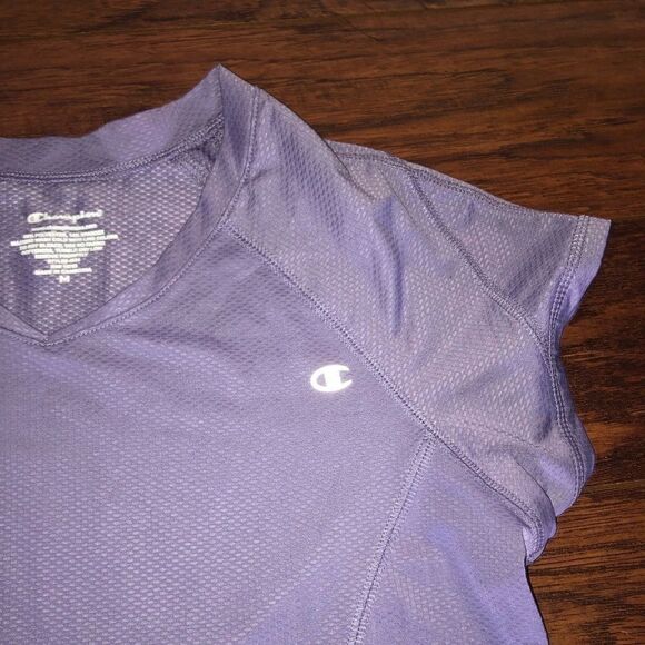 Champion shirt tee short sleeve purple women’s M - Picture 2 of 5